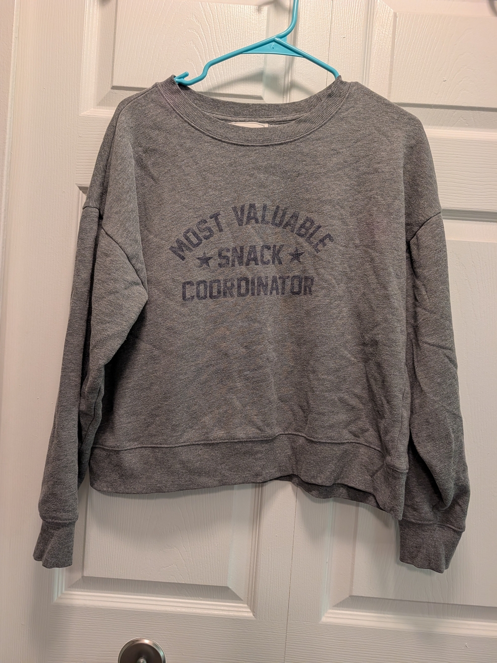 Anthropologie Maeve Gray 'Most Valuable Snack Coordinator' Crewneck Sweatshirt